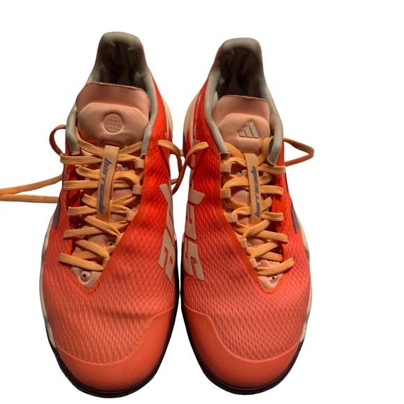 Adidas Adizero Ubersonic Tennis Shoes Orange Women’s 9 - Picture 8 of 10